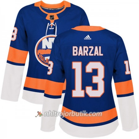 Dame Ishockey New York Islanders Tröja Mathew Barzal 13 Adidas 2017-2018 Blå Authentic